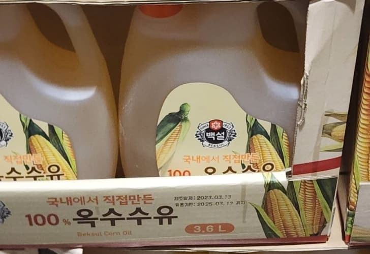 백설 옥수수유 3.6L