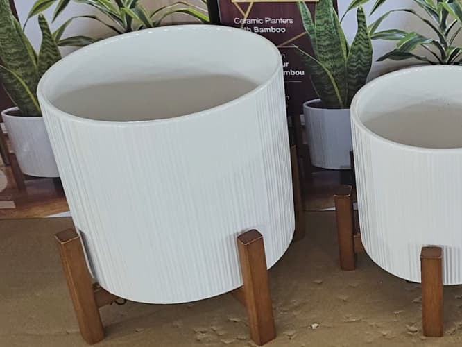 세라믹 화분 2개입 지름 23.6 & 27.2CM