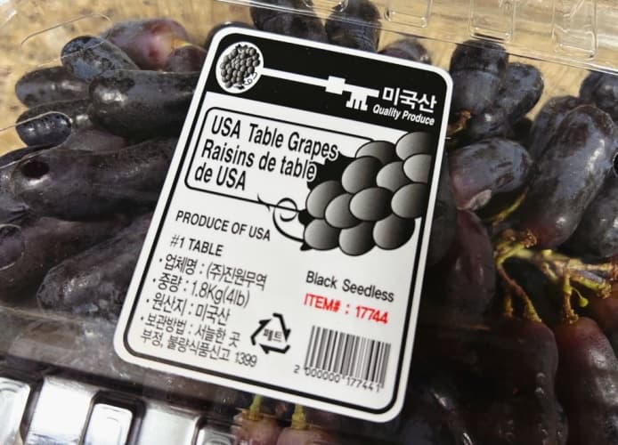 씨없는블랙포도 (1.36KG) 원산지:미국