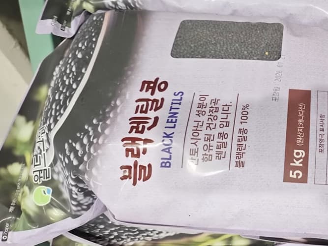 월드그린 블랙렌틸콩 5KG