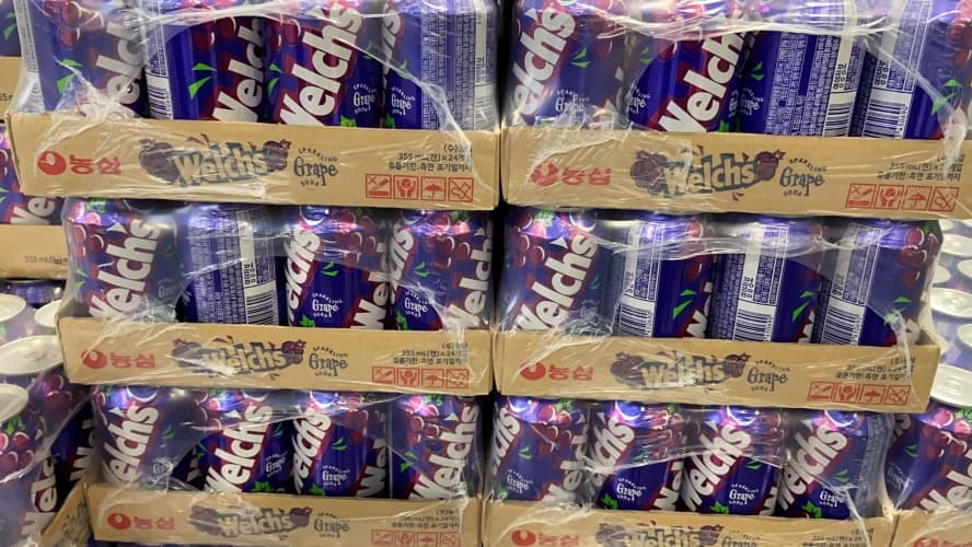 웰치스 탄산소다/ 포도맛 355ML X 24캔