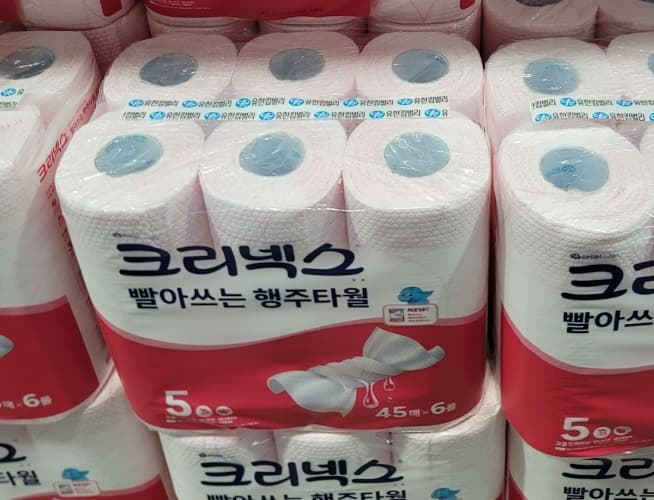 크리넥스 빨아쓰는 행주타월 45매 X 6롤