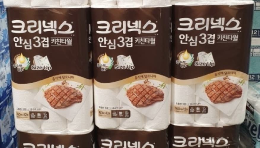 크리넥스 안심 키친타월 160매12롤 (3겹)
