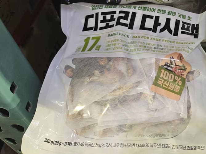 해담다 디포리 다시팩 340G (20GX17EA)국산