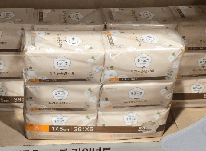 GOODFEEL 좋은느낌 유기농순면 라이너 롱 36개 X 6팩