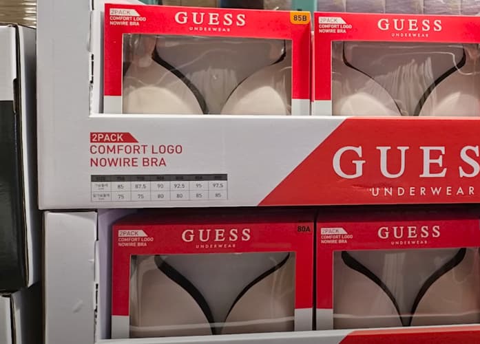 GUESS 노와이어브라 2개 75A - 85B ASIAN SIZE
