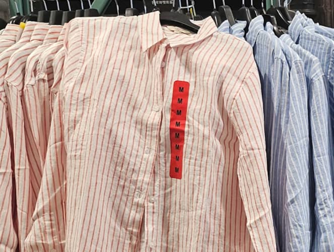 JACHS 여성 리넨 셔츠 S,M,L,XL ASIAN SIZE