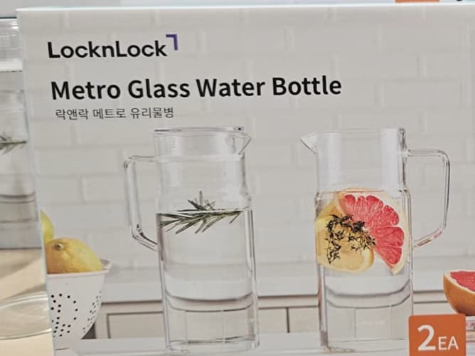 LOCK&LOCK 락앤락 내열유리 저그 2PK, 1.2L