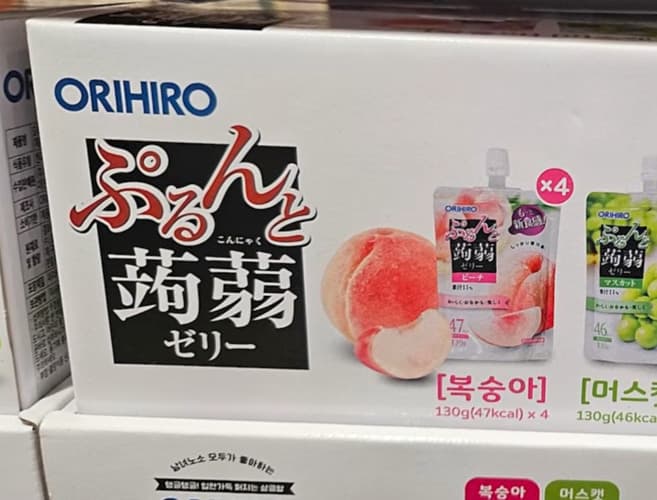 ORIHIRO 과일 곤약 젤리 1,040G / 130G X 8