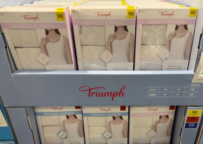 TRIUMPH 캐미솔/ 런닝 3매 90,95,100 ASIAN SIZE