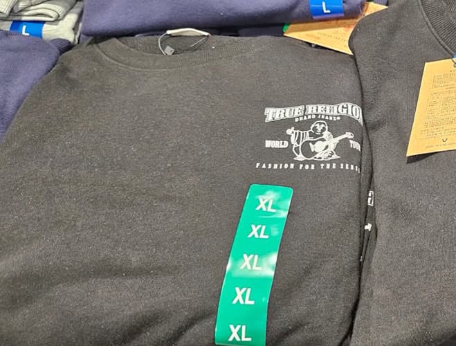 TRUE RELIGION 성인 긴소매 크루 S,M,L,XL ASIAN SIZE
