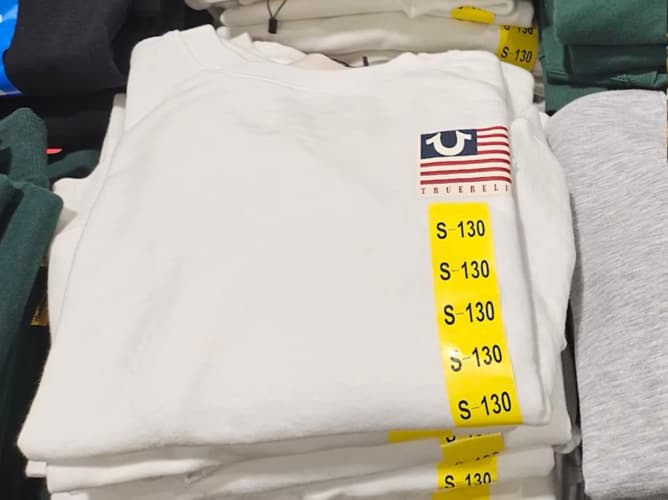 TRUE RELIGION 아동 긴소매 크루 S,M,L,XL ASIAN SIZE