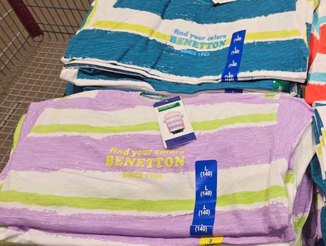 BENETTON 키즈 반소매 티셔츠 120,130,140,150