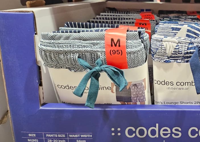 CODES COMBINE 라운지 바지 2PK M,L,XL ASIAN SIZE