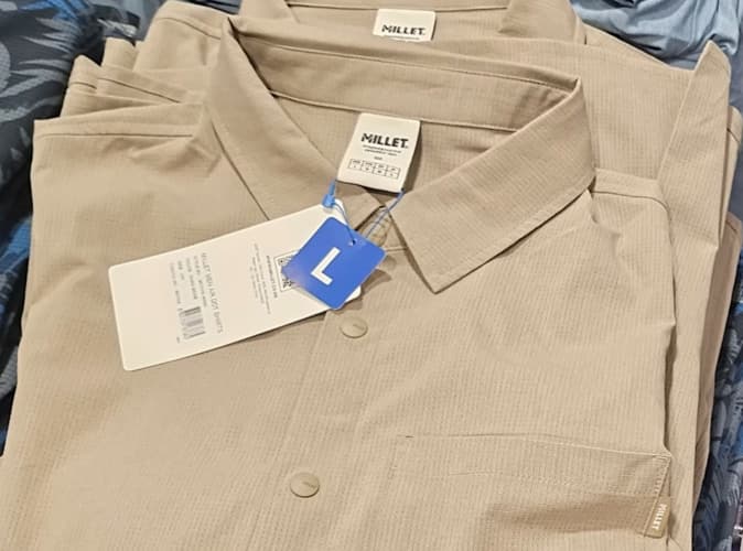 MILLET 남성 반소매 셔츠 M - XXL ASIAN SIZE